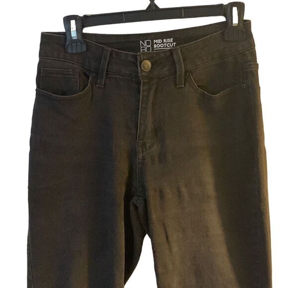 Pre Owned Women's Junior NOBO Mid Rise Boot Cut Jeans Black Sz 9 Casual Fashion - Picture 4 of 14